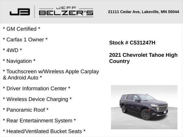 2021 Chevrolet Tahoe 4WD High Country