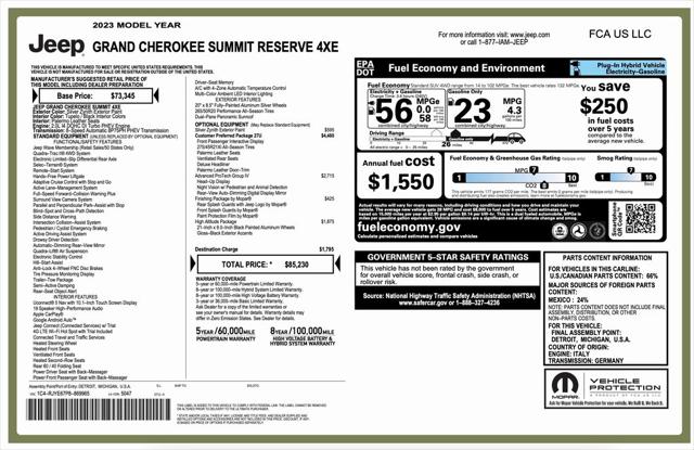 2023 Jeep Grand Cherokee 4xe Summit Reserve
