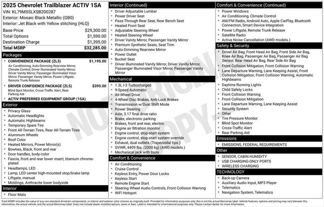 2025 Chevrolet TrailBlazer AWD ACTIV