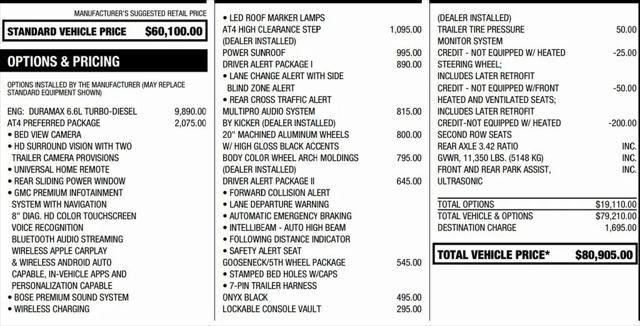 2022 GMC Sierra 2500HD 4WD Crew Cab Standard Bed AT4