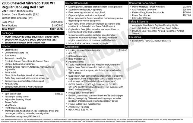 2005 Chevrolet Silverado 1500 Work Truck