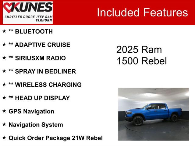 2025 RAM Ram 1500 RAM 1500 REBEL CREW CAB 4X4 57 BOX
