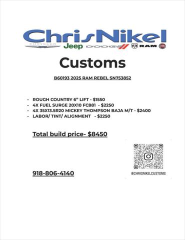 2025 RAM Ram 1500 RAM 1500 REBEL CREW CAB 4X4 57 BOX