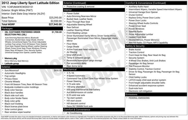 2012 Jeep Liberty Sport