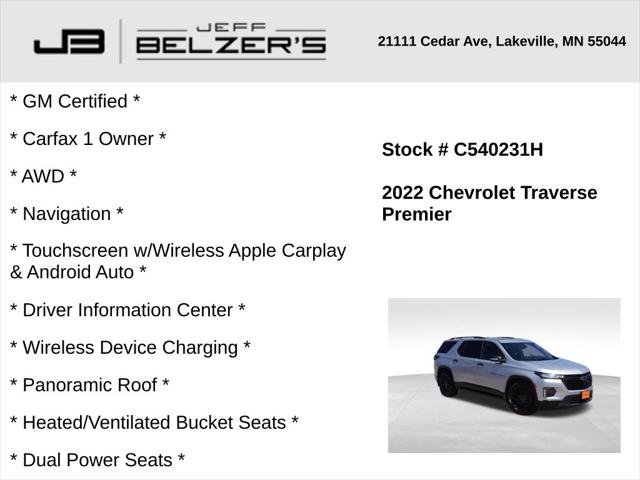 2022 Chevrolet Traverse AWD Premier