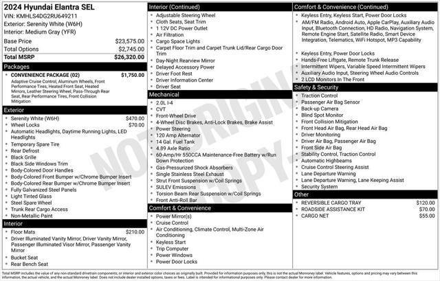 2024 Hyundai Elantra SEL