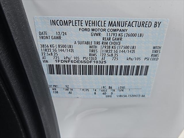 2025 Ford F-650 F-650 SD Diesel Straight Frame