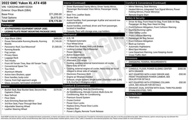 2022 GMC Yukon XL 4WD AT4