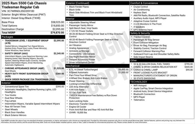 2025 Ram 5500 Tradesman/Big Horn