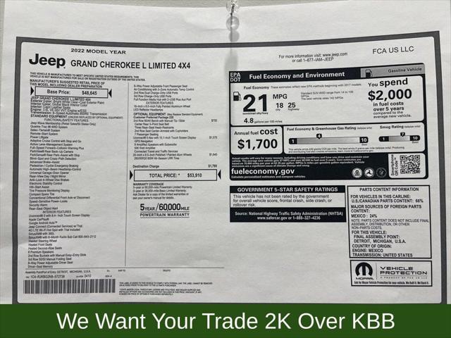 2022 Jeep Grand Cherokee L Limited 4x4