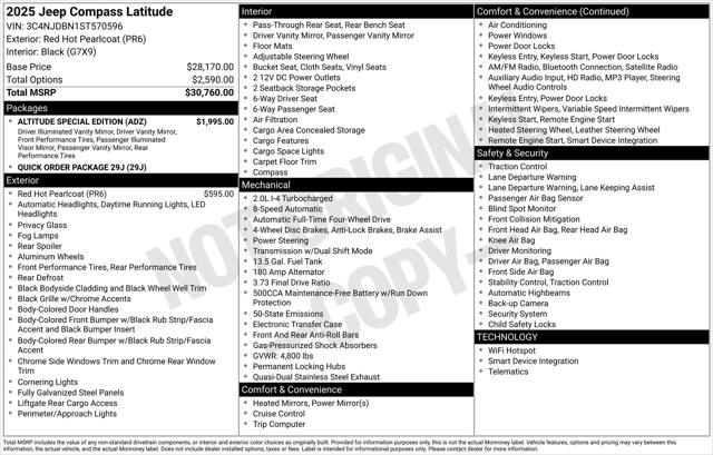 2025 Jeep Compass COMPASS LATITUDE 4X4
