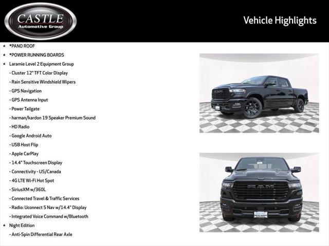 2025 RAM Ram 1500 RAM 1500 LARAMIE CREW CAB 4X4 57 BOX