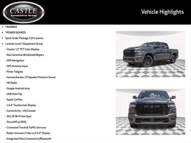 2025 RAM Ram 1500 RAM 1500 LARAMIE CREW CAB 4X4 57 BOX