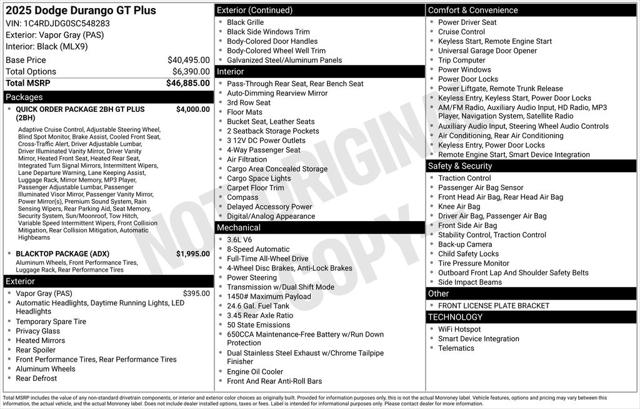 2025 Dodge Durango DURANGO GT PLUS AWD