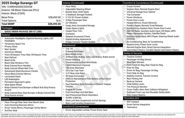 2025 Dodge Durango DURANGO GT RWD