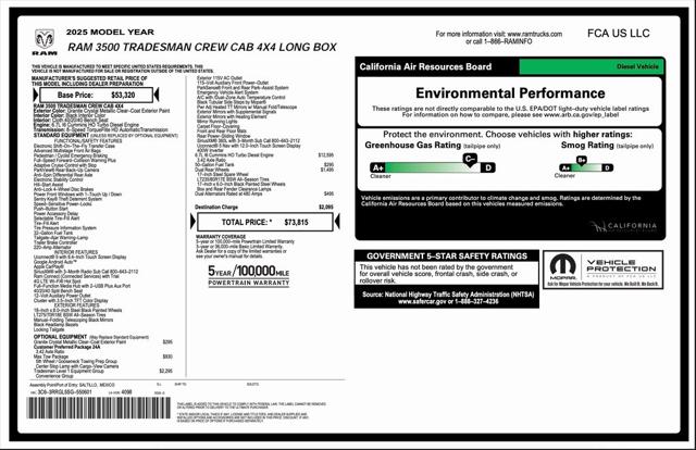 2025 RAM Ram 3500 RAM 3500 TRADESMAN CREW CAB 4X4 8 BOX