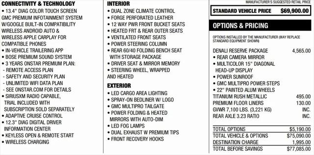 2024 GMC Sierra 1500 4WD Crew Cab Short Box Denali
