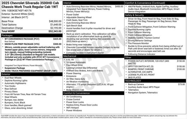 2025 Chevrolet Silverado 3500HD Work Truck