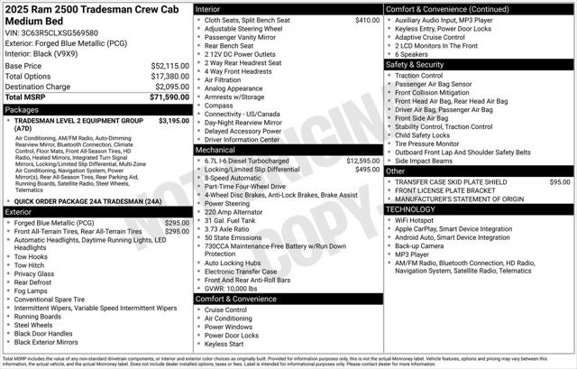 2025 Ram 2500 Tradesman Crew Cab 4x4 64 Box