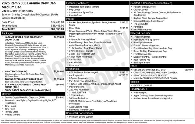 2025 RAM Ram 2500 RAM 2500 LARAMIE CREW CAB 4X4 64 BOX