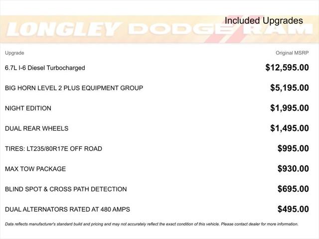 2025 RAM Ram 3500 RAM 3500 BIG HORN CREW CAB 4X4 8 BOX 2025 RAM Ram 3500 RAM 3500 BIG HORN CREW CAB 4X4 8 BOX