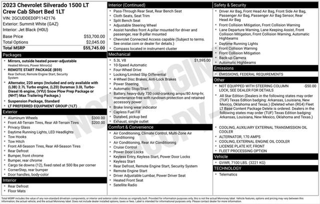 2023 Chevrolet Silverado 1500 4WD Crew Cab Standard Bed LT