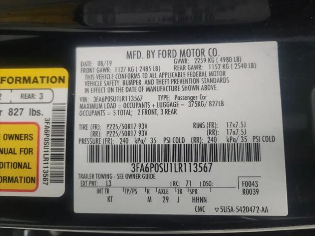 2020 Ford Fusion Hybrid Titanium