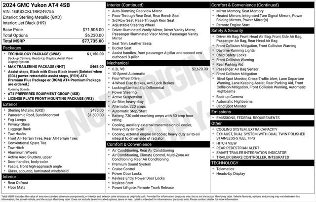 2024 GMC Yukon 4WD AT4