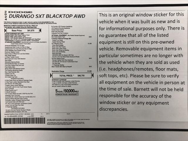 2024 Dodge Durango SXT AWD 2024 Dodge Durango SXT AWD