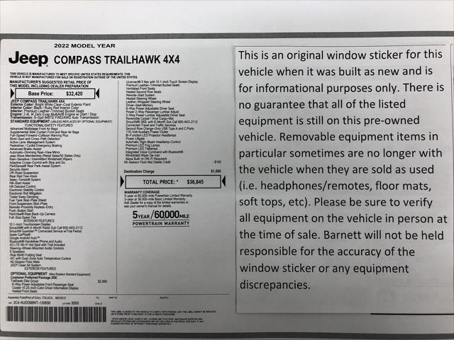 2022 Jeep Compass Trailhawk 4x4 2022 Jeep Compass Trailhawk 4x4