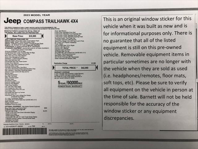 2023 Jeep Compass Trailhawk 4x4 2023 Jeep Compass Trailhawk 4x4