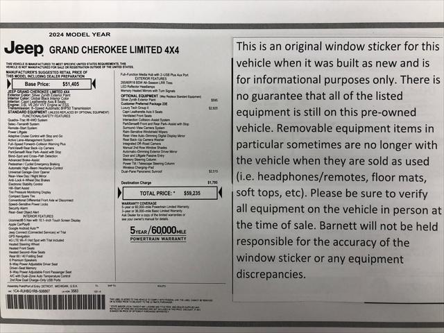 2024 Jeep Grand Cherokee Limited 4x4 2024 Jeep Grand Cherokee Limited 4x4