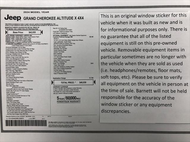 2024 Jeep Grand Cherokee Altitude X 4x4