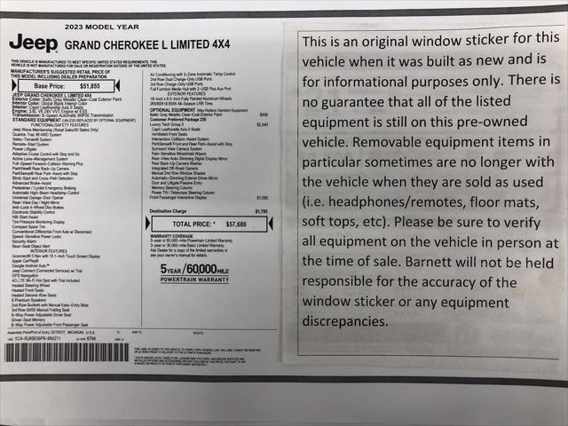 2023 Jeep Grand Cherokee L Limited 4x4 2023 Jeep Grand Cherokee L Limited 4x4