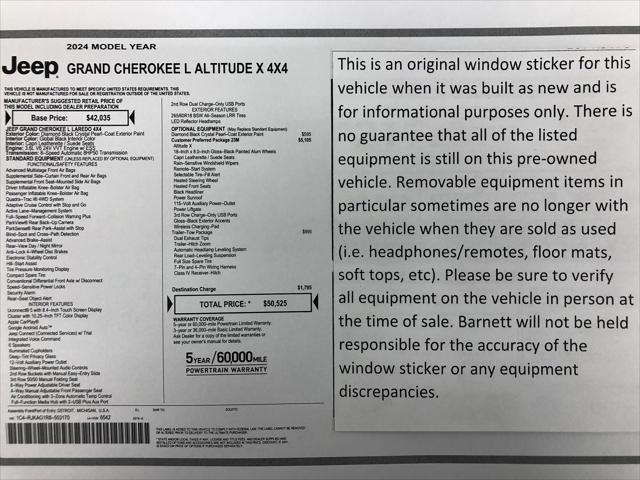 2024 Jeep Grand Cherokee L Altitude X 4x4 2024 Jeep Grand Cherokee L Altitude X 4x4