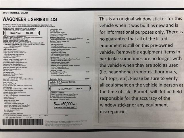 2024 Wagoneer Wagoneer L Series III 4x4 2024 Wagoneer Wagoneer L Series III 4x4