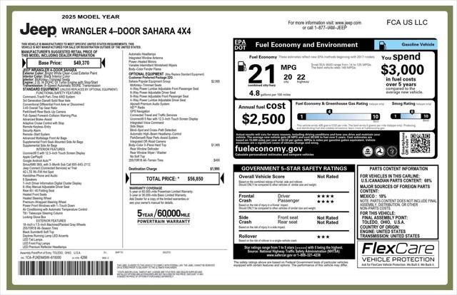 2025 Jeep Wrangler 4-Door Sahara 4x4