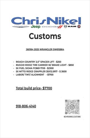 2025 Jeep Wrangler WRANGLER 4-DOOR SPORT 2025 Jeep Wrangler WRANGLER 4-DOOR SPORT