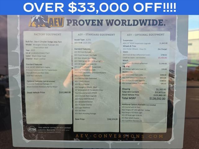 2025 Jeep Wrangler WRANGLER 4-DOOR RUBICON 392