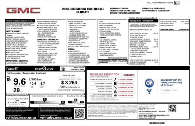 2024 GMC Sierra 1500 4WD Crew Cab Short Box Denali Ultimate