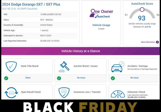 2024 Dodge Durango SXT Plus AWD 2024 Dodge Durango SXT Plus AWD