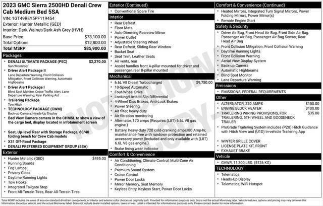 2023 GMC Sierra 2500HD 4WD Crew Cab Standard Bed Denali