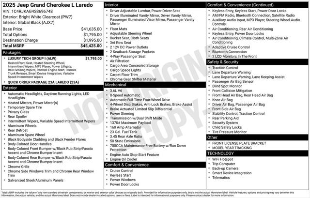 2025 Jeep Grand Cherokee L Laredo 4x4