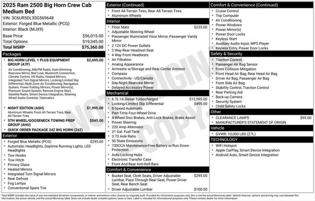 2025 RAM Ram 2500 RAM 2500 BIG HORN CREW CAB 4X4 64 BOX