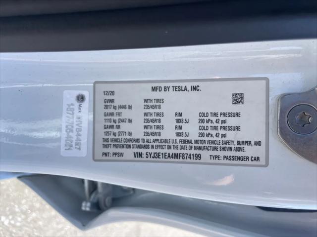 2021 Tesla Model 3 Standard Range Plus Rear-Wheel Drive