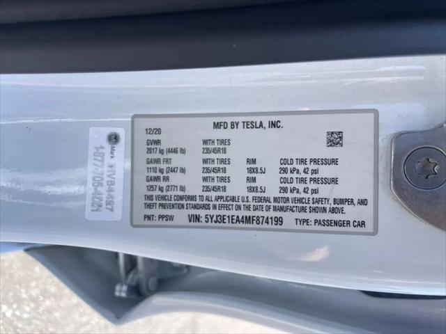 2021 Tesla Model 3 Standard Range Plus Rear-Wheel Drive
