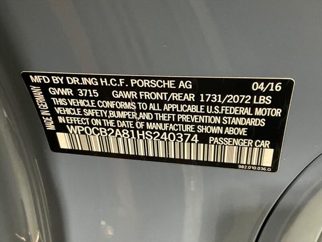 2017 Porsche 718 Boxster S