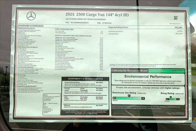 2025 Mercedes-Benz Sprinter 2500 Standard Roof 4-Cyl Diesel HO