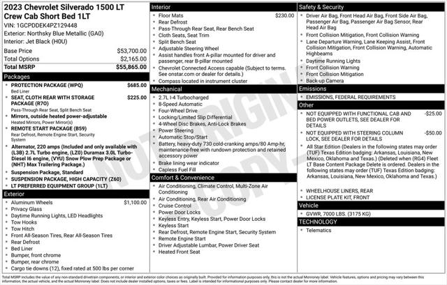 2023 Chevrolet Silverado 1500 4WD Crew Cab Standard Bed LT