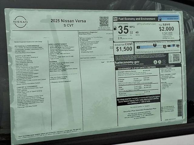 2025 Nissan Versa 1.6 S